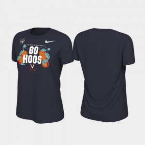 Ladies Virginia 2019 Orange Bowl Bound Navy College T-Shirt
