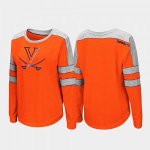 Cavalier Ladies Orange College T-Shirt Trey Dolman Long Sleeve