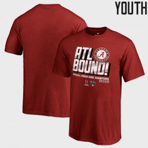 Alabama Crimson Tide Football Playoff 2018 Sugar Bowl Champions Flea Flicker Crimson Youth Bowl Game College T-Shirt