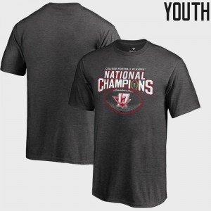 Heather Gray Football Playoff 2017 National Champions Pick Six For Kids Bowl Game Alabama Roll Tide College T-Shirt