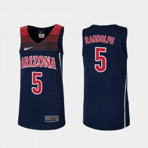 Brandon Randolph College Jersey Navy #5 Basketball University of Arizona Replica Youth