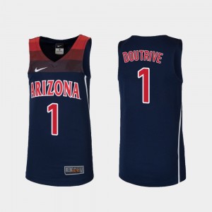 Youth(Kids) #1 University of Arizona Navy Devonaire Doutrive College Jersey Replica Basketball