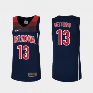 Stone Gettings College Jersey Replica Youth #13 Arizona Wildcats Basketball Navy