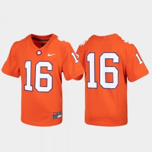 #16 Clemson Tigers Untouchable College Jersey Orange Football Youth(Kids)