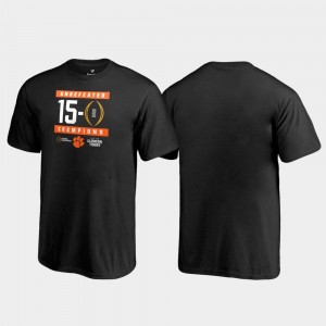 Clemson Tigers Kids Undefeated Football Playoff Black 2018 National Champions College T-Shirt