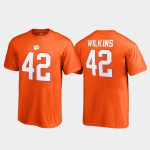 #42 Clemson National Championship Youth Christian Wilkins College T-Shirt Legends Name & Number Orange