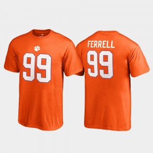 Clelin Ferrell College T-Shirt Name & Number Youth(Kids) #99 Orange Legends Clemson National Championship