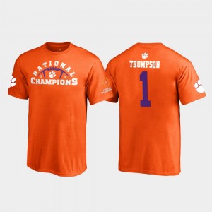 Orange Youth Trevion Thompson College T-Shirt 2018 National Champions #1 CFP Champs Pylon