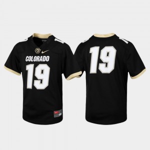Youth Football College Jersey #19 UC Colorado Black Replica