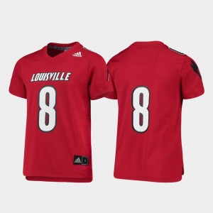 Replica #8 Red Louisville Cardinals College Jersey Football For Kids