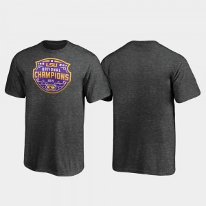 Kids Louisiana State Tigers Heather Gray College T-Shirt Encroachment Football Playoff 2019 National Champions