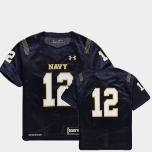 #12 College Jersey Football Finished Replica Navy Youth(Kids) Midshipmen