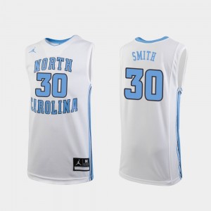 Basketball Replica Kids White K.J. Smith College Jersey North Carolina Tar Heels #30