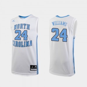 #24 Replica White Youth Kenny Williams College Jersey Basketball University of North Carolina
