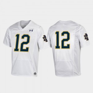 Replica For Kids White College Jersey ND #12 Football 2019