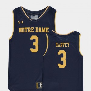 ND #3 Navy Replica Basketball Special Games Youth(Kids) D.J. Harvey College Jersey