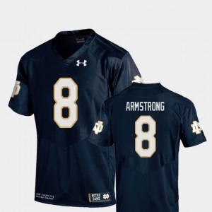 Notre Dame Replica Youth #8 Football Jafar Armstrong College Jersey Navy