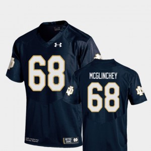 #68 Navy Replica Notre Dame Fighting Irish Mike McGlinchey College Jersey Kids Football