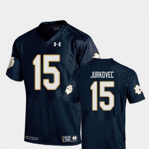 Replica Phil Jurkovec College Jersey For Kids University of Notre Dame Football #15 Navy