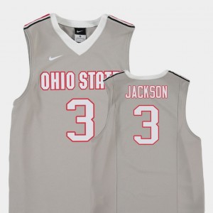 Gray Replica Ohio State C.J. Jackson College Jersey Youth Basketball #3