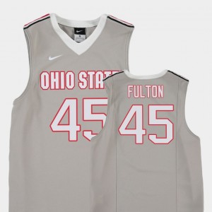 Gray Basketball Connor Fulton College Jersey #45 Replica OSU Buckeyes For Kids