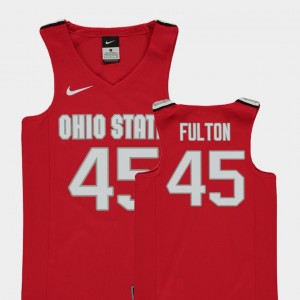 Youth Buckeyes Basketball Red #45 Replica Connor Fulton College Jersey