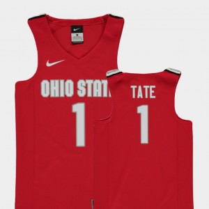 Replica #1 Ohio State Jae'Sean Tate College Jersey Youth(Kids) Basketball Red
