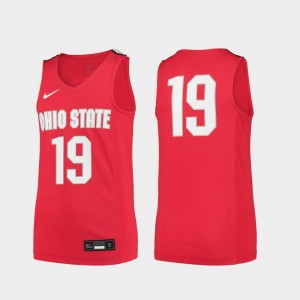 Basketball Replica College Jersey Scarlet Ohio State Youth #19