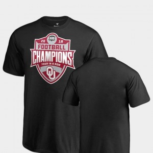 Sooner Youth(Kids) 2018 Big 12 Football Champions Big & Tall College T-Shirt Black