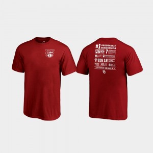 For Kids College T-Shirt Champ Stats Crimson OU 125th Football Season