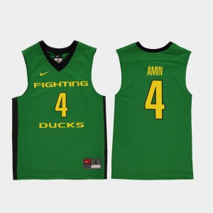Youth Ehab Amin College Jersey Oregon Duck Replica Green Basketball #4