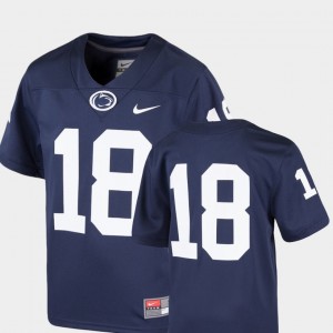 #18 Penn State Nittany Lions For Kids College Jersey Football Replica Navy