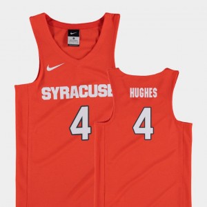 Syracuse University Replica Orange #4 Basketball Kids Elijah Hughes College Jersey