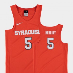 Patrick Herlihy College Jersey #5 Syracuse Basketball Orange Replica Youth