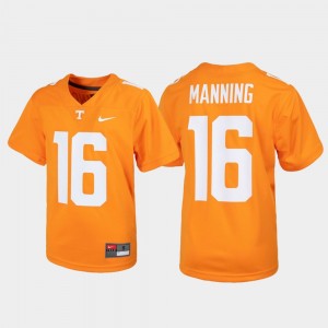 Youth(Kids) Tennessee Orange #16 Peyton Manning College Jersey Alumni Football Game UT