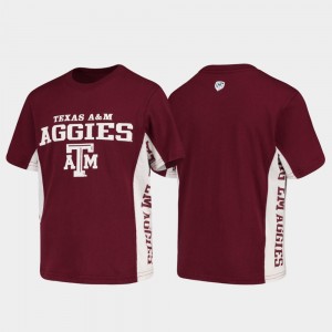 College T-Shirt Side Bar Maroon Texas A&M University For Kids