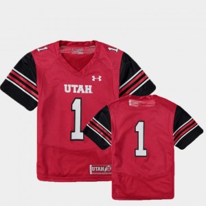 College Jersey #1 Finished Replica Football For Kids Red Utes