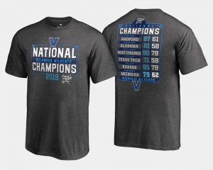 College T-Shirt Heather Gray 2018 Dropstep Schedule Nova Basketball National Champions Kids