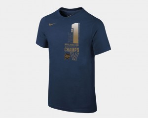 Basketball National Champions College T-Shirt Wildcats For Kids 2018 Celebration #1 Navy