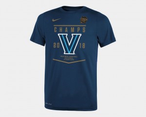 Villanova 2018 Celebration Banner College T-Shirt Kids Basketball National Champions Navy