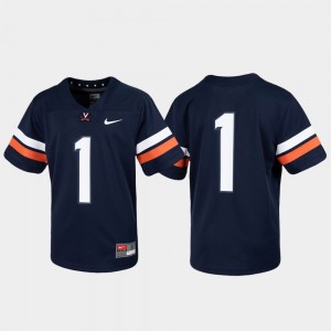 Football For Kids Navy #1 College Jersey Untouchable Virginia Cavaliers
