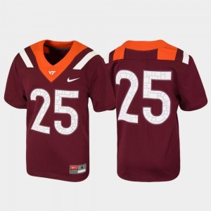 Virginia Tech Youth Football Maroon #25 Untouchable College Jersey