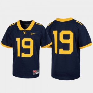 Untouchable West Virginia Mountaineers #19 College Jersey Youth Football Navy